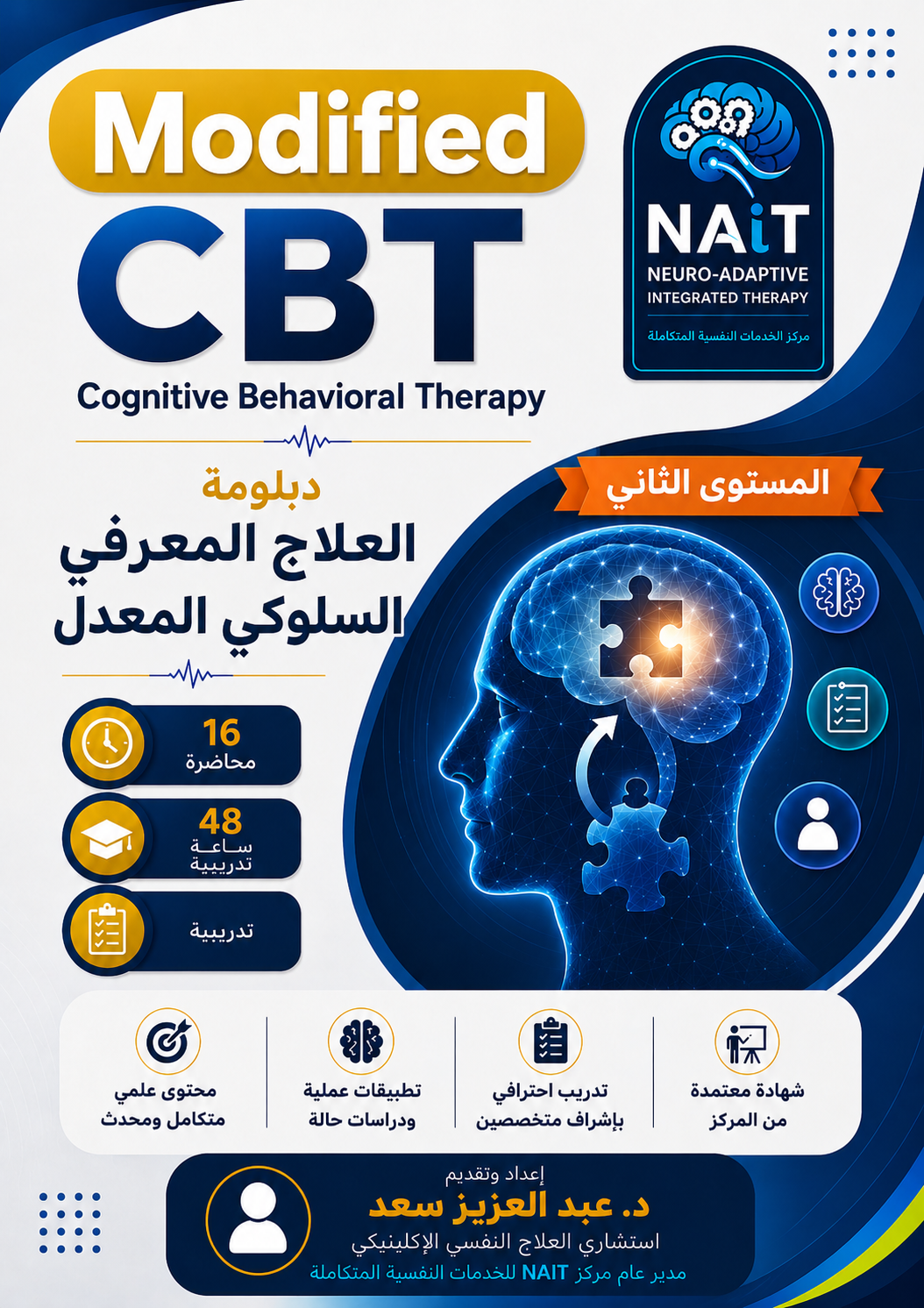 دبلومة العلاج المعرفي السلوكي المعدل CBT – المستوى الثاني