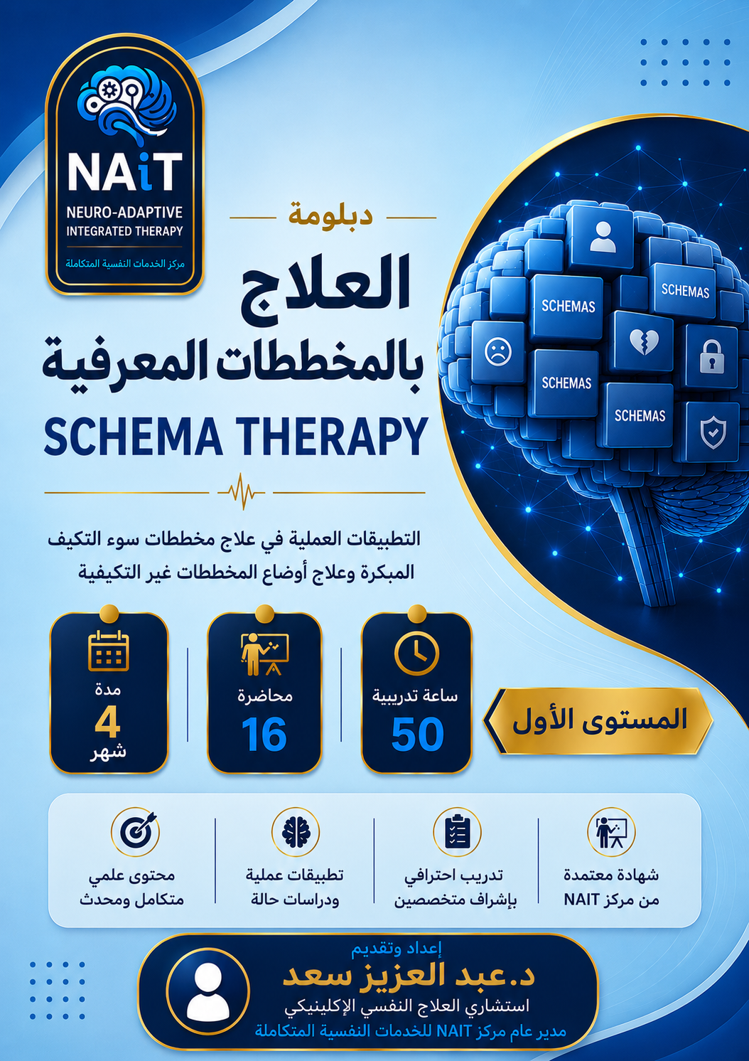 دبلومة العلاج بالمخططات المعرفية Schema Therapy – المستوى الأول