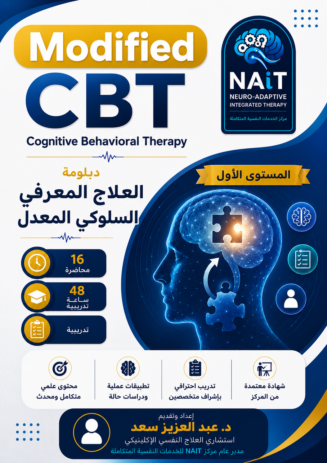 دبلومة العلاج المعرفي السلوكي المعدل CBT – المستوى الأول